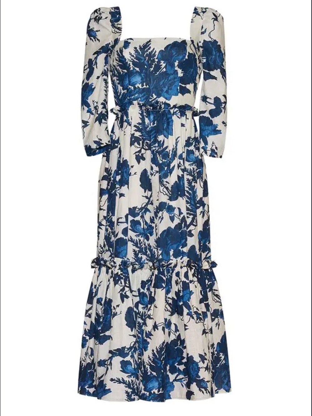 NWOT cara cara Blue Hill Linen Midi Dress SIZE 8